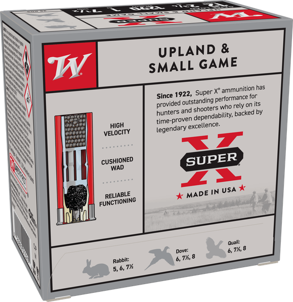 Winchester Super-X Ammunition: 12 Gauge, 2.75", 7.5 Shot, 1 Ounce, 1290 fps