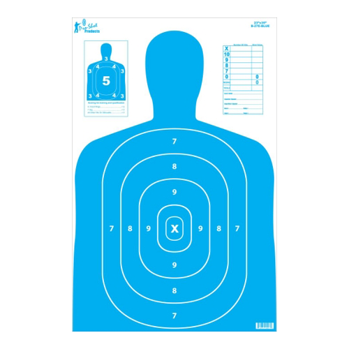 Pro-Shot B-27E 23"x35"Pro Silhouette Targets, Blue: 5 Pack