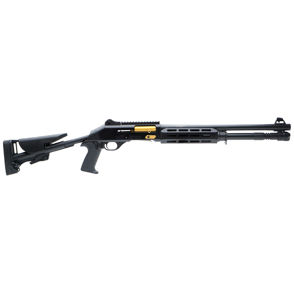 Canuck TacOp Pro, Black / Gold Shotgun: 12 Gauge-3", 18.6" Barrel, Model CTOPBGD1219