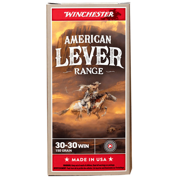 Winchester American Lever Range Ammunition: 30-30 Win, 150 gr, JHP, 2390 fps | W3030AL