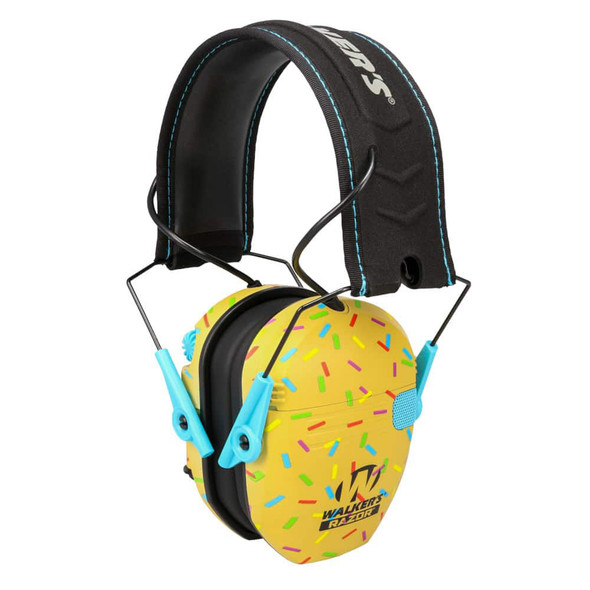 Walker's Razor Slim Electronic Ear Muffs, Gold Sprinkles