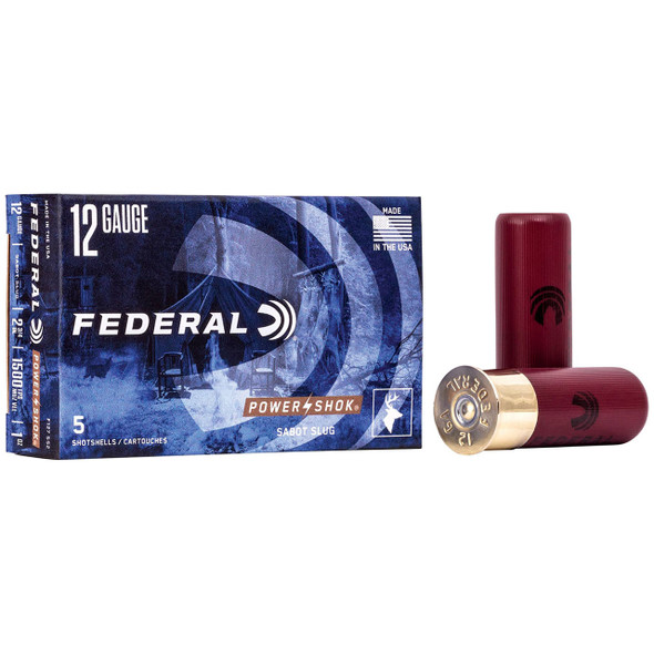 Federal Power-Shok Sabot Slug Ammunition: 12 Gauge, 2-3/4", 438 Grain, 1500 fps | F127 SS2