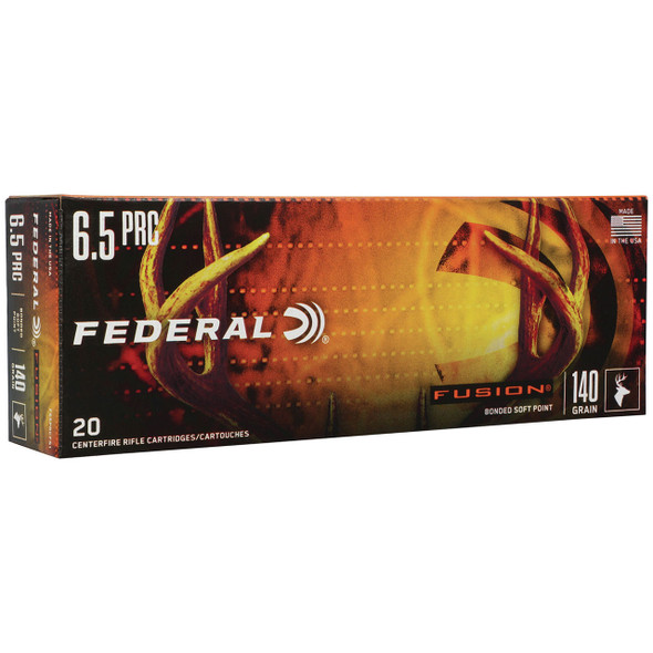 Federal Fusion Rifle Bulk Ammunition: 6.5 PRC, 140 Grain, Fusion Soft Point, 2925 fps, Qty: 200 | F65PRCFS1