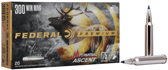 Federal Terminal Ascent Bulk Ammunition: 300 Win Mag, 175 Grain, Terminal Ascent, 3030 fps, Qty: 200