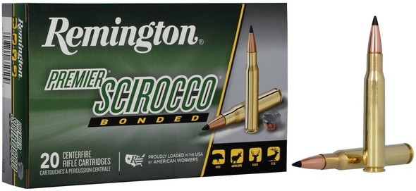 Remington Premier Scirocco Bulk Ammunition: 30-06 Springfield, 180 Grain, Swift Scirocco Bonded, 2700 fps, Qty: 200 | 29328 — The Shooting Centre