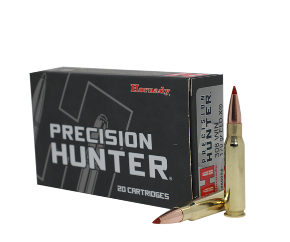 Hornady Precision Hunter Bulk Ammunition: 308 Win, 178 Grain, ELD-X, 2600 fps