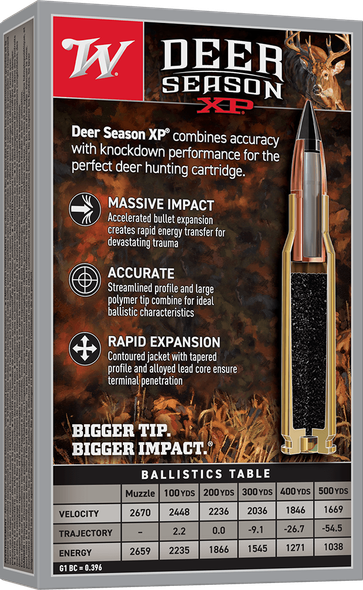 Winchester Deer Season XP Bulk Ammunition: 308 Winchester, 168 Grain, Extreme Point, 2670 fps