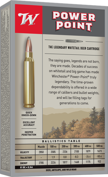 Winchester Power-Point Bulk Ammunition: 270 Winchester, 150 Grain, Power-Point, 2850 fps