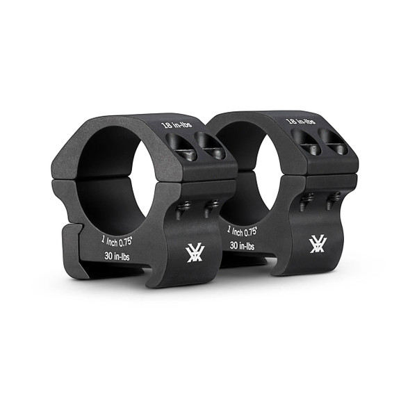 Vortex Optics Pro Series Rings: 1" Tube, 0.75" (Low) | PR1-L