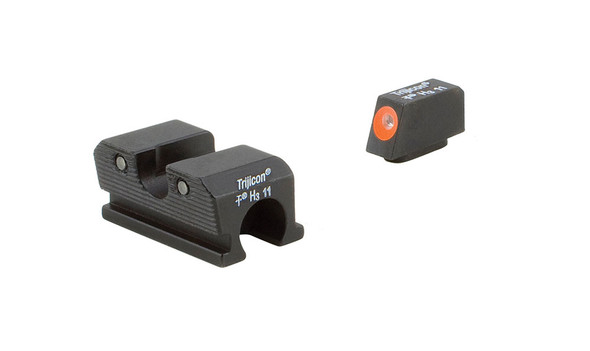 Trijicon HD Night Sights - Walther P99, PPQ, PPQ M2, Front: Orange Outline / Green Tritium, Rear: Black Outline / Green Tritium