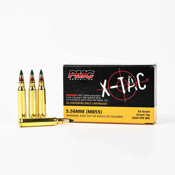 PMC X-TAC Ammunition: 5.56mm (M855), 62 Grain, LAP, 2920 fps, Qty: 20 | 5.56K
