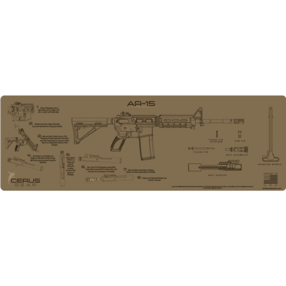 Cerus Gear AR-15 ProMat - Instructional, 12"x36"