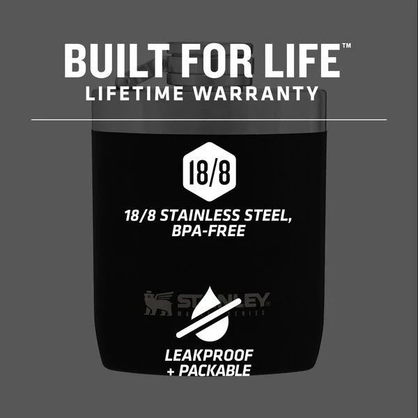 Stanley Master Unbreakable Hip Flask, 8oz | 0.23L: Hammertone Green