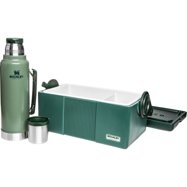 Stanley Adventure Heritage Cooler, 6.6L + Bottle Set, 1.4L: Green