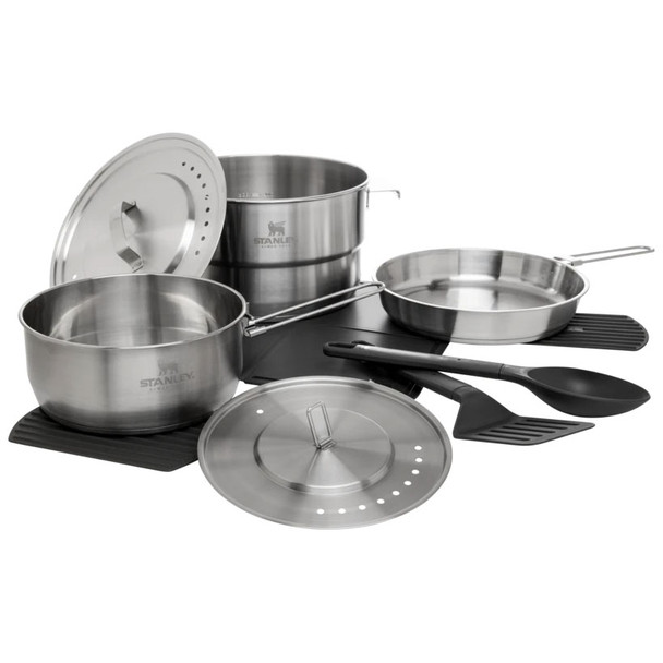 Stanley Adventure Even-Heat Camp Pro Cookset, 4.75 qt | 4.5L: Stainless