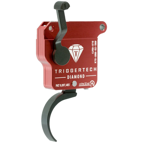 TriggerTech Remington 700 Clone Diamond Single-Stage Trigger w/o Bolt Release, RH: Stainless Pro Curved Lever