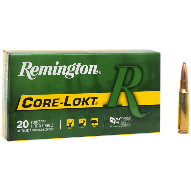 Remington Core-Lokt Ammunition: 308 Win, 180 gr, Core-Lokt PSP, 2620 fps, Model 21479