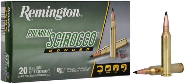 Remington Premier Scirocco Ammunition: 7mm Rem Mag, 150 Grain, Swift Scirocco Bonded, 3110 fps
