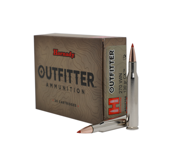 Hornady Outfitter Ammunition: 270 Winchester, 130 Grain, CX, 3000 fps
