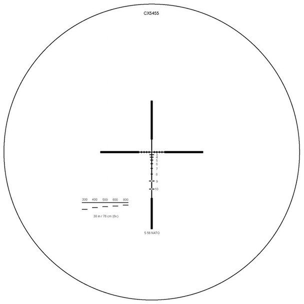 5.56 (CX5455 Ballistic) Reticle