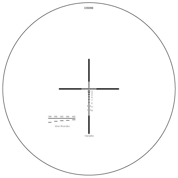 7.62 (CX5456 Ballistic) Reticle