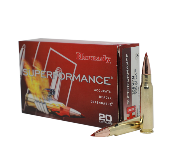Hornady Superformance Ammunition: 308 Win, 165 Grain, CX, 2750 fps
