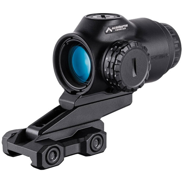Primary Arms SLx 3x MicroPrism Riflescope, Black: ACSS Raptor 5.56 / 308 (Red) Yard Reticle, Model 710036