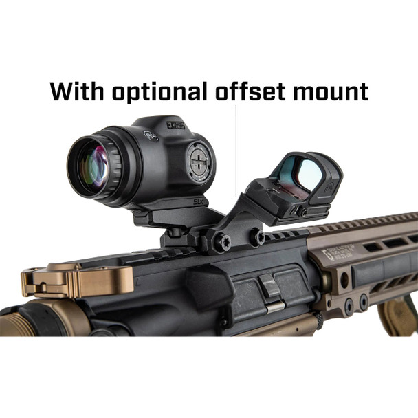 Primary Arms SLx 3x MicroPrism Riflescope, Black: ACSS Raptor 5.56 / 308 (Red) Yard Reticle, Model 710036