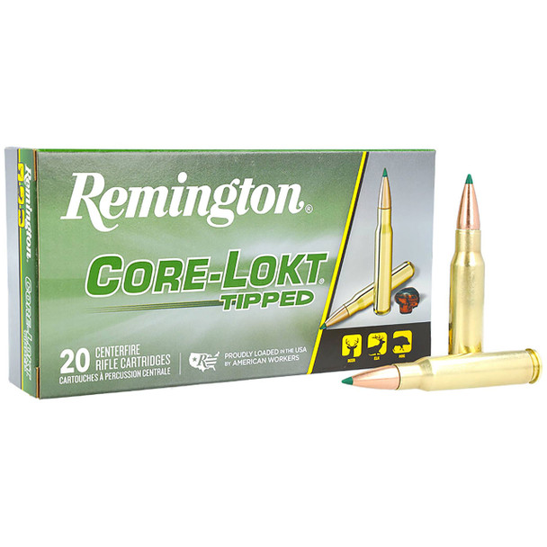 Remington Core-Lokt Tipped Ammunition: 308 Win, 180 gr, Core-Lokt Tipped, 2640 fps, Model 29041