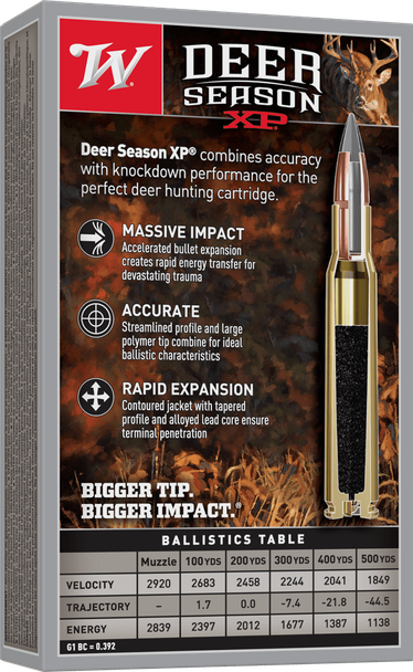 Winchester Deer Season XP Ammunition: 30-06 Springfield, 150 Grain, Extreme Point, 2920 fps