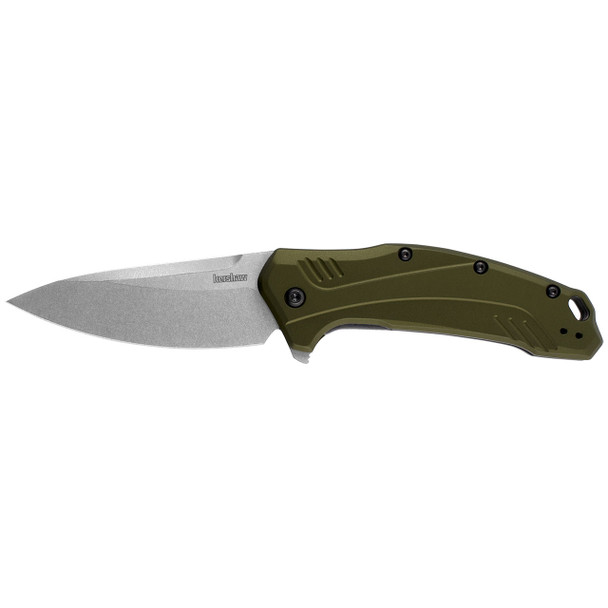 Kershaw Link - Olive Stonewashed Knife, Model 1776OLSW