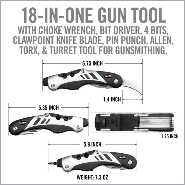 Real Avid The Gun Tool - 18-in-1 Multi-Tool for Rifles & Shotguns