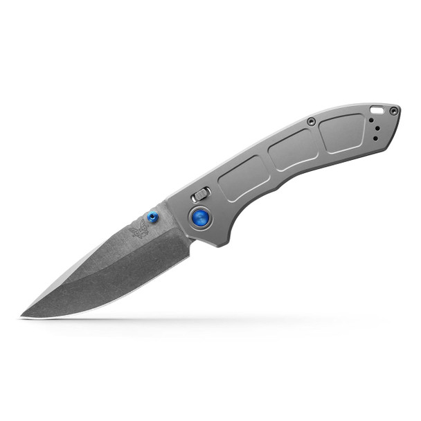 Benchmade 748 Narrows Knife, Gray Titanium, Drop-Point