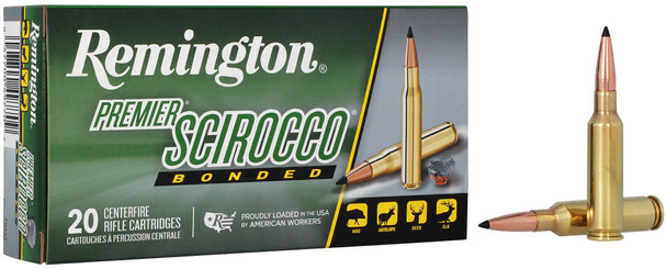 Remington Premier Scirocco Ammunition: 6.5 Creedmoor, 130 Grain, Swift Scirocco Bonded, 2750 fps