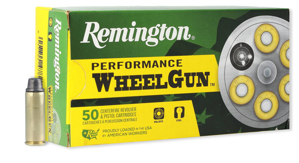 Remington Performance WheelGun Ammunition: 45 Colt, 225 Grain, Lead Semi-Wadcutter, 830 fps