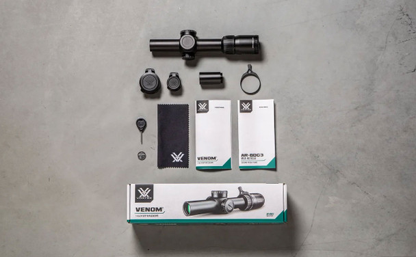 Vortex Optics Venom 1-6x24 SFP Riflescope: 30mm Tube, AR-BDC3 (MOA) Reticle | VEN-1601