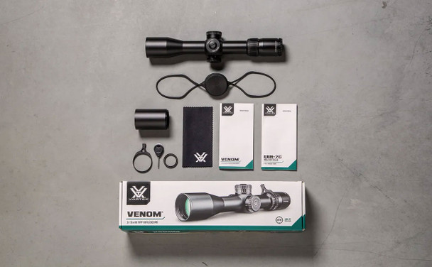 Vortex Optics Venom 3-15x44 FFP Riflescope: 34mm Tube, EBR-7C (MRAD) Reticle | VEN-31502