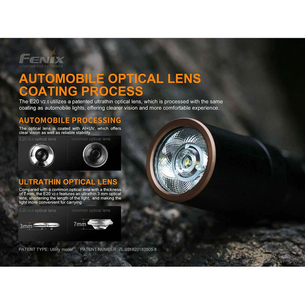 Fenix E20 V2.0 AA Flashlight - 350 Lumens