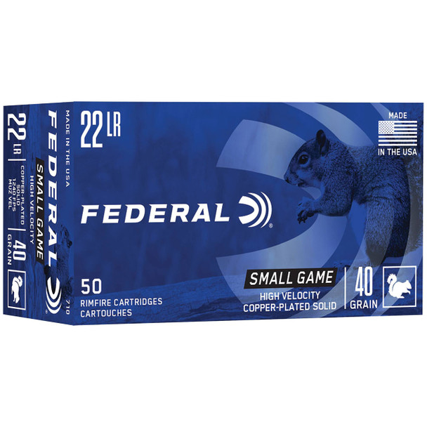 Federal Small Game Ammunition - 22 LR, 40 gr, CPRN, 1240 fps, Model 710