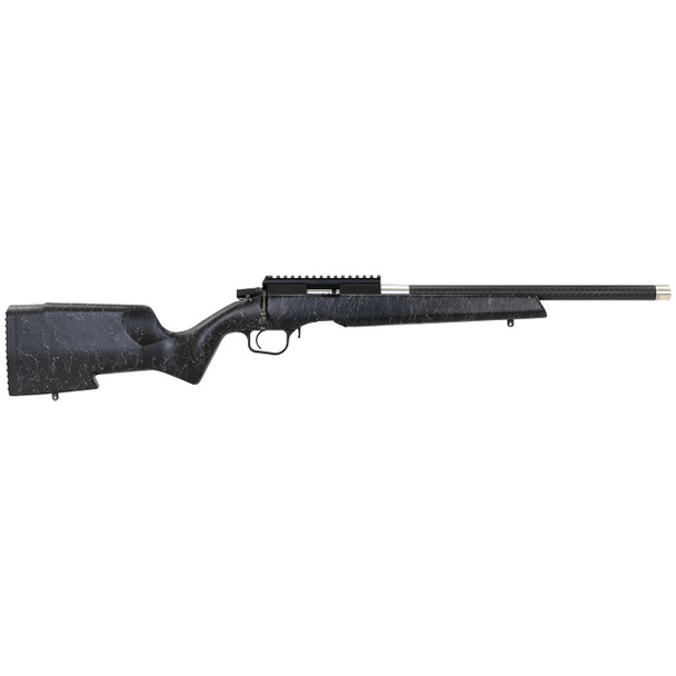Christensen Arms Ranger Rifle, Black with Gray Webbing: 17 HMR, 18" Barrel, Model 801-12014-00