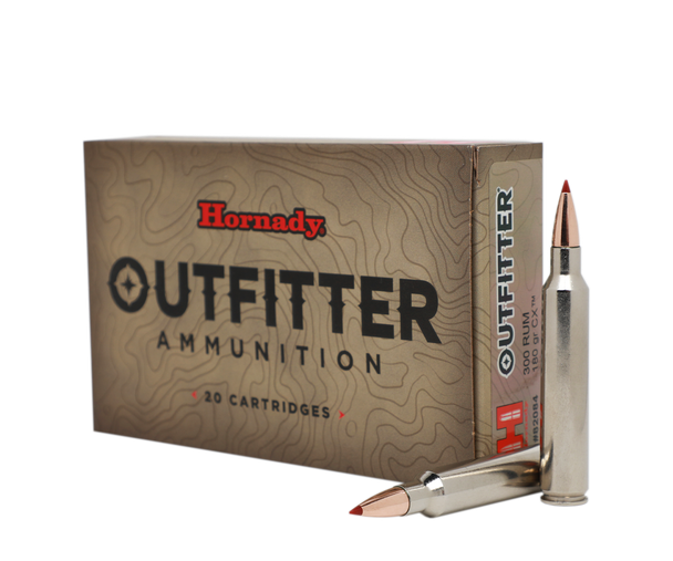 Hornady Outfitter Ammunition: 300 Rem Ultra Mag, 180 Grain, CX, 3200 fps