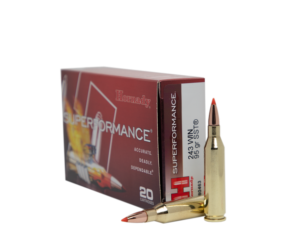 Hornady Superformance Ammunition: 243 Win, 95 Grain, SST, 3185 fps
