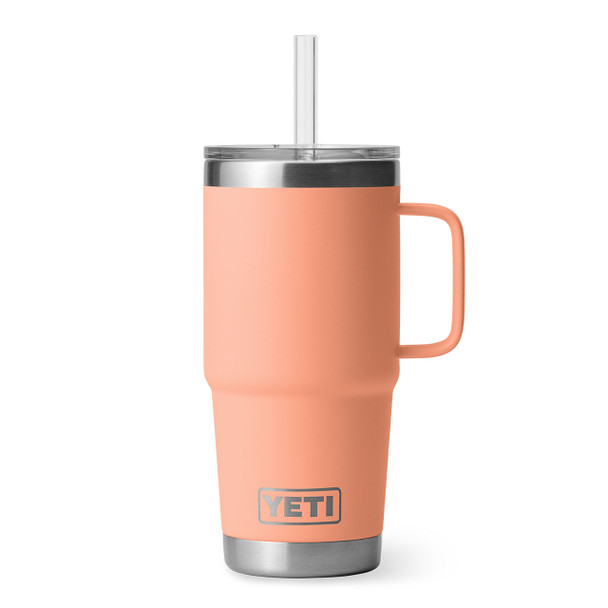 YETI Rambler Straw Mug with Straw Lid, 739 mL / 25 oz: Lowcountry Peach