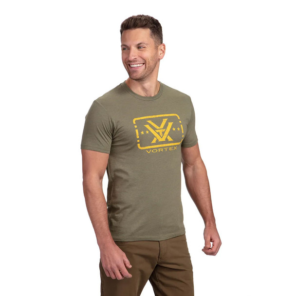 Vortex Optics Trigger Press T-Shirt, Military Heather