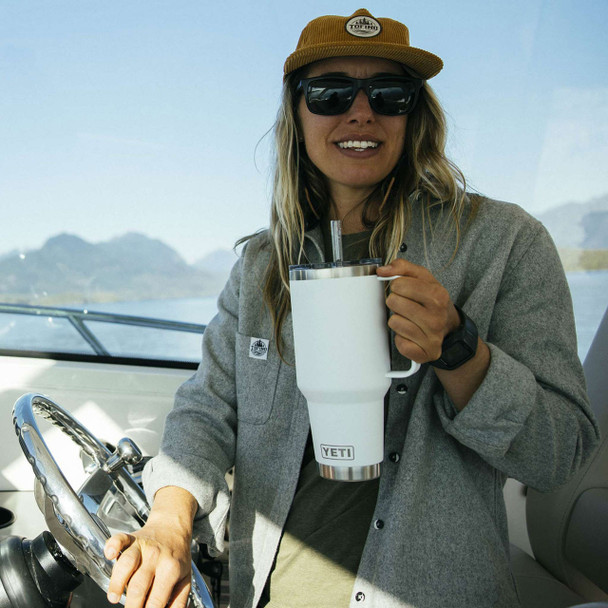 YETI Rambler Straw Mug with Straw Lid, 1.2 L / 42 oz: Cape Taupe