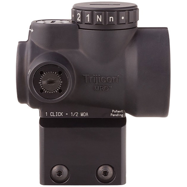 Trijicon MRO 1x25 Reflex Sight: 2.0 MOA Adjustable Red Dot, 1/3 Cowitness Mount, Model MRO-C-2200006