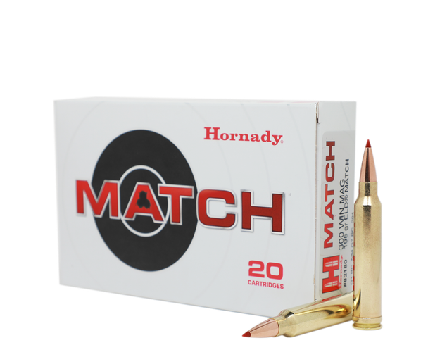 Hornady Match Ammunition: 300 Win Mag, 195 Grain, ELD Match, 2930 fps