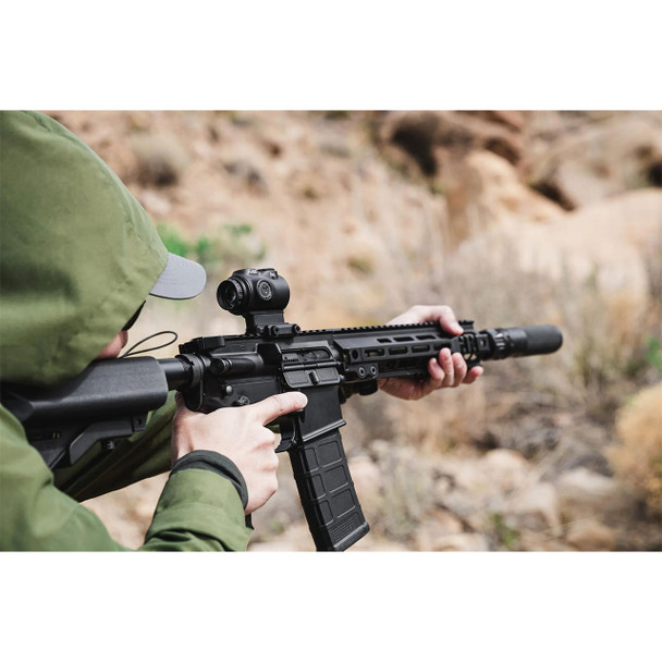 Primary Arms GLx 1x MicroPrism Scope, Black: Red Illuminated ACSS Cyclops Reticle, Model 710071