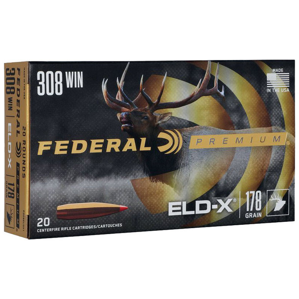 Federal ELD-X Ammunition: 308 Win, 178 gr, ELD-X, 2610 fps, Model P308ELDX1