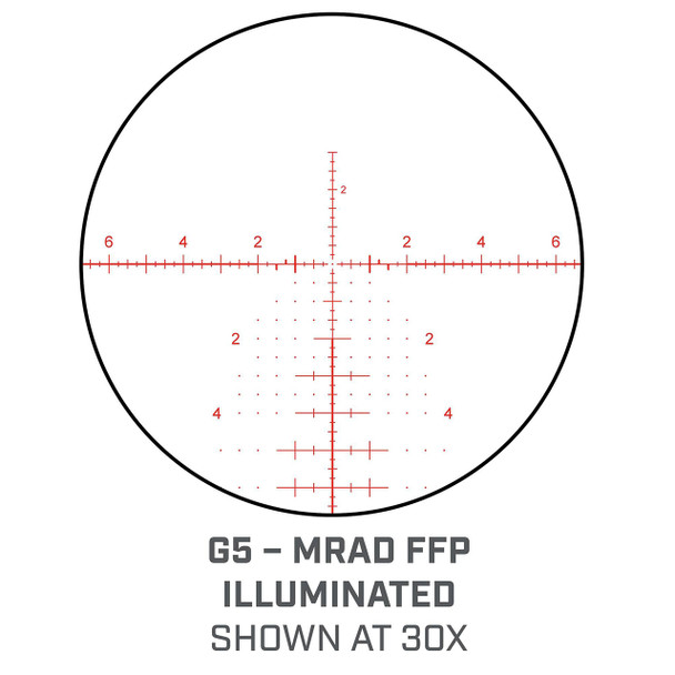 Bushnell Match Pro ED 5-30x56 FFP Riflescope, Black: 34mm Tube, Illuminated G5-MRAD Reticle, Model MP53056G5I